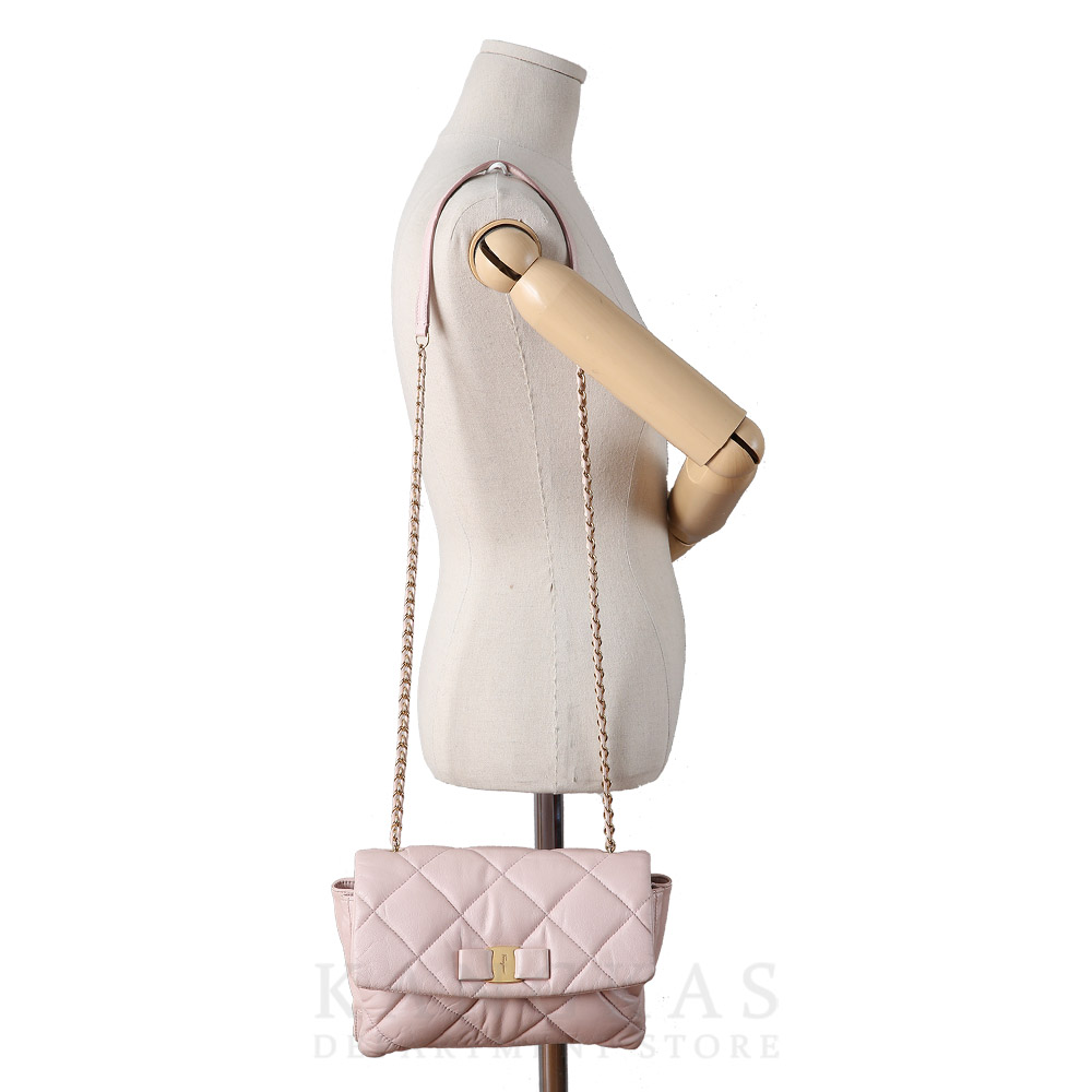 FERRAGAMO(USED)페레가모 21E767 바라리본 체인 숄더백